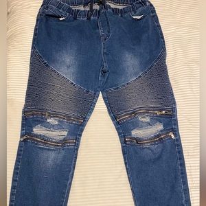 Ripped jeans in a size 3X. They fit more like a 2X.